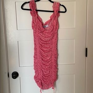 Tiger mist body con with flowers